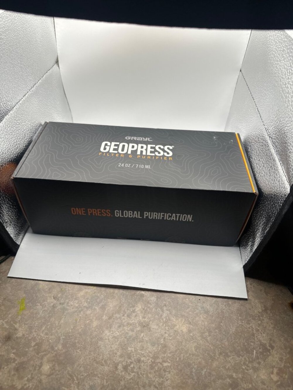 Grayl Geopress 24 Oz Filter & Purifier Water Bottle - Maroon/Blue